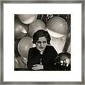 Tallulah Bankhead Surrounded By Balloons Framed Print