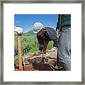 Teenagers Maintaining Hiking Trail #1 Framed Print