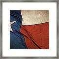 Rustic Texas Flag Framed Print