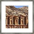 The Monastery At Petra In Jordan #1 Framed Print