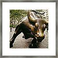 The Wall Street Bull Framed Print