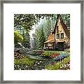 Toadstool Cottage #1 Framed Print