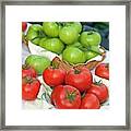 Tomatoes On Sale At A Farmers Market #1 Framed Print