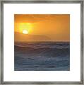 Usa, Hawaii, Oahu, Sun Setting #1 Framed Print