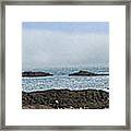 Wallace Cove Fog Rolling In Panorama Framed Print