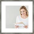 Woman At Home Getting The Mail #1 Framed Print