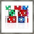 Colorful Dice Framed Print