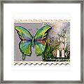 11 Cent Butterfly Stamp Framed Print