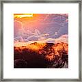 Clouds At Sunrise Over Haleakala Crater Maui Hawaii Usa #11 Framed Print