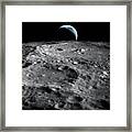 Earthrise Over The Moon #13 Framed Print