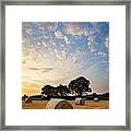 Stunning Summer Landscape Of Hay Bales In Field At Sunset #13 Framed Print