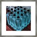 16 Blue Bottles Framed Print