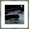 Earthrise Over The Moon #17 Framed Print
