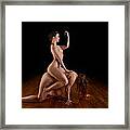 1771 Two Nude Woman Dominant And Submissive Framed Print