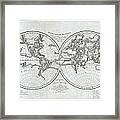 1779 Pallas And Mentelle Map Of The Physical World Framed Print