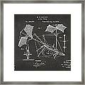 1879 Quinby Aerial Ship Patent - Gray Framed Print
