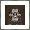 1898 Tesla Electric Circuit Patent Artwork Espresso Framed Print