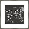 1900 Horse Hobble Patent Artwork - Gray Framed Print