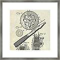 1906 Fishing Reel Patent Drawing Framed Print