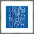 1909 Flute Patent - Blueprint Framed Print