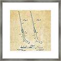 1916 Hockey Goalie Stick Patent Artwork - Vintage Framed Print