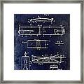1927 Fish And Fowl Cleaning Device Patent Blue Framed Print