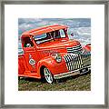 1945 Chevy In Orange Framed Print