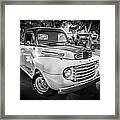 1950 Ford Pick Up Truck F100 Bw Framed Print