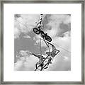 1950s 1960s High-wire Act With Man Framed Print