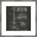1955 Mccarty Gibson Les Paul Guitar Patent Artwork - Gray Framed Print