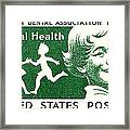 1959 Dental Health Postage Stamp Framed Print