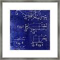 1959 Fish Lure Patent Drawing Blue Framed Print