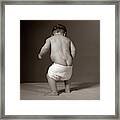 1960s Baby Standing With Diaper Falling Framed Print