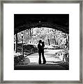1960s Silhouette Of Anonymous Young Framed Print