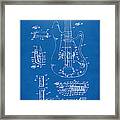 1961 Fender Guitar Patent Artwork - Blueprint Framed Print