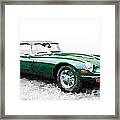 1961 Jaguar E-type Watercolor Framed Print