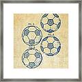 1964 Soccerball Patent Artwork - Vintage Framed Print