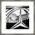1968 Mercedes-benz 280 Sl Roadster Emblem -0919bw Framed Print