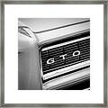 1968 Pontiac Gto Grille Emblem Framed Print