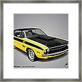 1970 Challenger T-a Muscle Car Sketch Rendering Framed Print