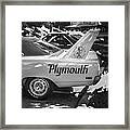 1970 Plymouth Road Runner Hemi Super Bird Bw Framed Print