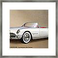 1953 Corvette Classic Vintage Sports Car Automotive Art Framed Print