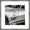 1969 Chevrolet Corvette 427  Bw #2 Framed Print