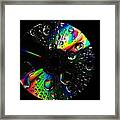 Abstract Rainbow Droplets On Cd #2 Framed Print