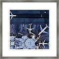 Airliners At  Gates And Control Tower #2 Framed Print