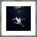 2 Ballet Dancers Underwater Framed Print