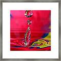 Colorful Water Drop Framed Print