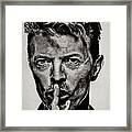 David Bowie - Pencil Abstract Framed Print