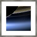 Earth And Moon From Saturn Framed Print