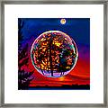 Full Moon Over New Richmond Sunset Framed Print